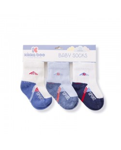 Kikkaboo Бебешки памучни чорапи SPORT BLUE 2-3 години