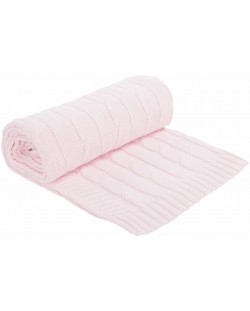 Kikkaboo Плетено памучно одеяло Light Pink