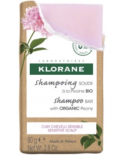 Klorane Peony Твърд шампоан, 80 g (Лимитирано)