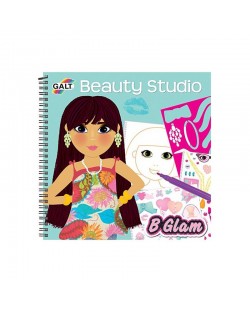Книжка за оцветяване със стикери Galt  Beauty Studio - Модерни момичета, дизайн на облекла