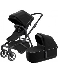 Комбинирана бебешка количка 2 в 1 Thule - Sleek, Midnight Black