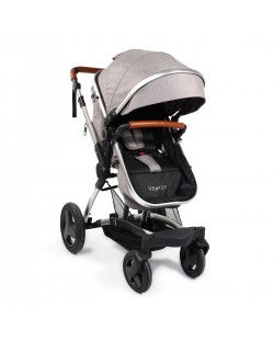 Комбинирана детска количка Moni - Veyron, светлосива