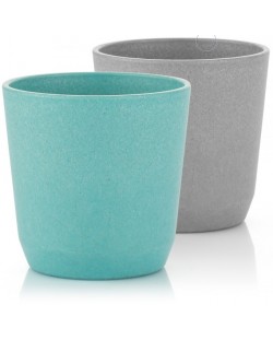 Комплект чашки Reer, 2 броя, синя и сива