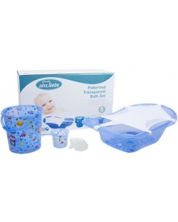 Комплект за къпане от 5 части Sevi Baby - Морски животни, син