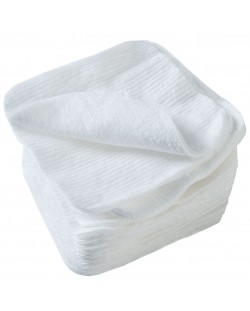 Комплект от 10 памучни кърпи BabyJem - Бели, 16.5 x 12.6 x 10 cm 