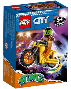 Комплект Lego City Stunt - Каскадьорски мотоциклет за разрушаване (60297)