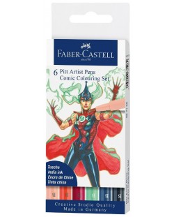 Комплект марекри Faber-Castell Pitt Artist - Comic, 6 броя