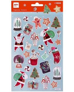 Коледни обемни етикети Apli Kids - Вкусна Коледа, 27 броя