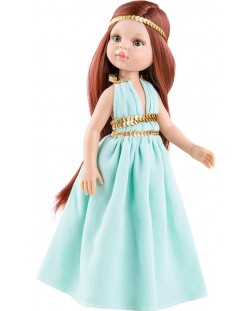 Комплект дрехи за кукла Paola Reina Amigas - Дантелена синя рокля, 32 cm