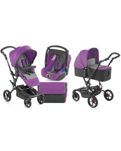 Комбинирана количка Jane - Epic, с кошница за кола, Purple