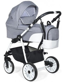 Комбинирана количка Baby Giggle - Alpina 3 в 1, тъмносива