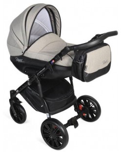Комбинирана детска количка 2 в 1 Dorjan - Basic Comfort Vip, сиво и черно