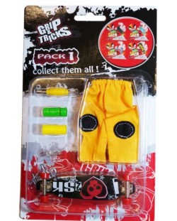 Комплект играчки за пръсти Grip&Trick - Long Board, черен