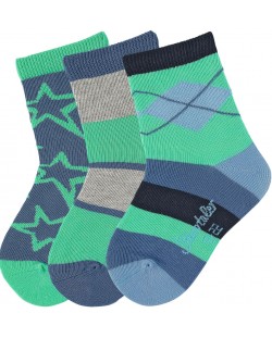 Комплект детски чорапи Sterntaler - 3 чифта, 17/18 размер, 6-12 месеца