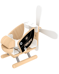Дървен конструктор Classic World - Полицейски хеликоптер