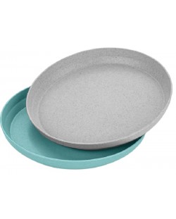 Комплект чинийки за хранене Reer -  Синя/Сива, 2 броя
