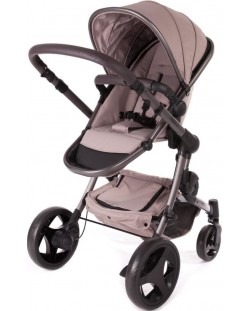 Комплект комбинирана количка и кош за новородено Baby Monsters - Premium, кафяво
