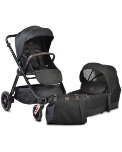 Комбинирана детска количка Cangaroo - Macan 2 в 1, черна