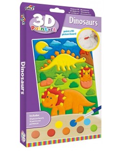 Комплект за оцветяване Galt - Релефна картина за оцветяване, Динонзаври