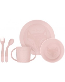Комплект за хранене Miniland - Кръг, розов