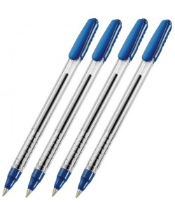 Комплект химикалки Corvina Teknoball - 1.0 mm, 4 броя, сини