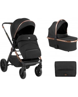Комбинирана бебешка количка 2 в 1 KikkaBoo - Tiffany, Black