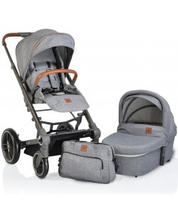 Комбинирана детска количка Cangaroo - Icon 2 в 1, сива