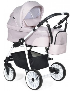 Комбинирана детска количка 3в1 Baby Giggle - Alpina, розова