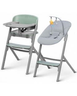 Комплект столче за хранене и шезлонг KinderKraft - Livy и Calmee, зелени