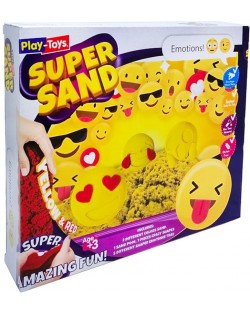 Комплект кинетичен пясък Play-Toys - Super Sand Emoji