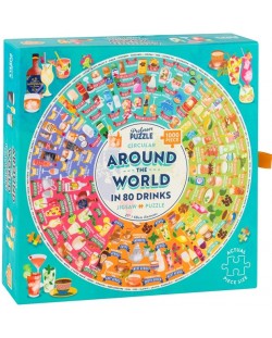Кръгъл пъзел Professor Puzzle от 1000 части - В света на напитките
