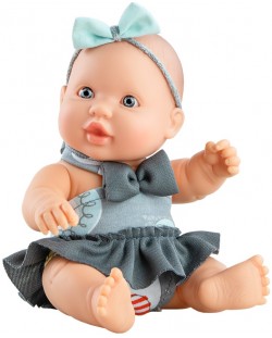Кукла-бебе Paola Reina Los Peques - Грета, с пола и лента с панделка, 21 cm