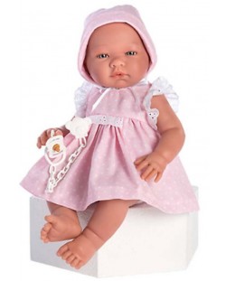 Кукла бебе Asi - Мария, с розова рокля, 43 cm