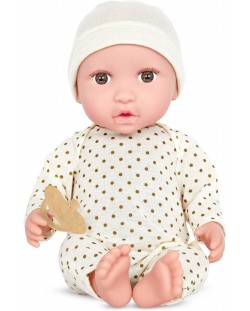 Кукла-бебе Battat Lulla Baby - С бяла пижама на точки и шапка