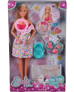 Кукла Simba Toys Steffi Love - New Born Baby, със звуци