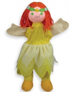 Кукла за ръка Andreu toys - Момиче, жълта