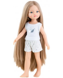 Кукла Paola Reina Amigas - Маника, с потниче с коронка и къси гащи, 32 cm