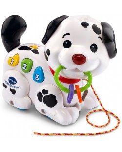 Бебешка играчка Vtech - Музикално кученце, за дърпане