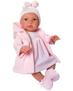 Кукла бебе Asi - Лея, с розово палто, 46 cm