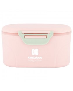 Кутия за съхранение на сухо мляко Kikka Boo - 130 g, с лъжичка, розова