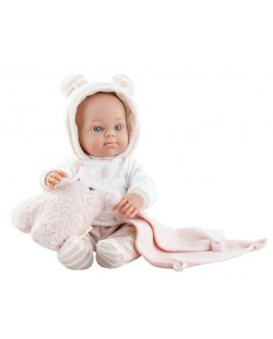 Кукла бебе Paola Reina Mini Pikolines - Момиче с дрешки, 32 cm
