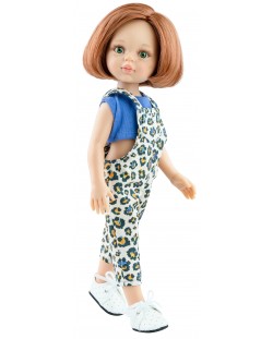 Кукла Paola Reina Amigas - Кристи, с гащеризон и къса синя блузка, 32 cm