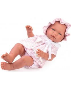 Кукла бебе Asi - Мария, с розово костюмче на точки, 43 cm