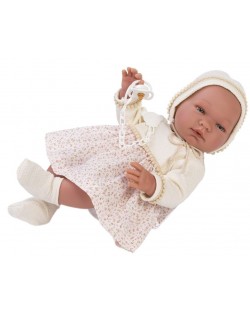 Кукла бебе Asi - Мария, с рокля с цветя, 43 cm