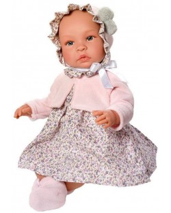 Кукла бебе Asi - Лея, с рокля на цветя, 46 cm