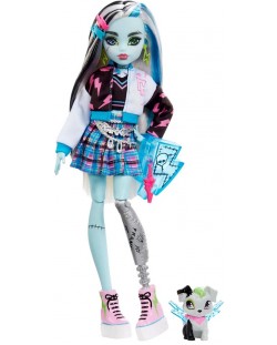 Кукла Monster High - Франки, с домашен любимец и аксесоари
