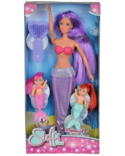 Кукла Simba Toys Steffi Love - Стефи, с лилава коса и малки русалки