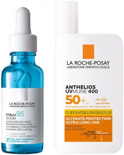 La Roche Posay Hyalu B5 & Anthelios Комплект - Хидратиращ серум и Флуид, SPF50+, 30 + 50 ml