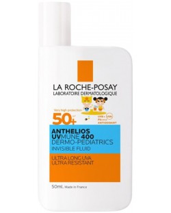 La Roche-Posay Anthelios Невидим флуид за деца UVMune 400, SPF 50+, 50 ml