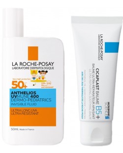 La Roche-Posay Anthelios & Cicaplast B5 Комплект - Флуид за деца UVMune 400 и Успокояващ балсам, 50 + 40 ml
